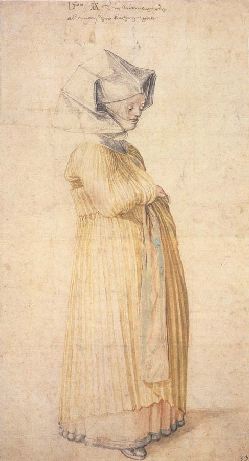 Albrecht Durer A Nuremberg lady Dressed to go to Church